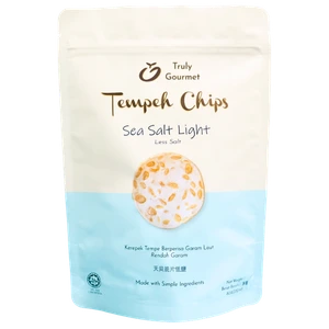 Truly Gourmet Sea Salt Light Tempeh Chips 80g pack